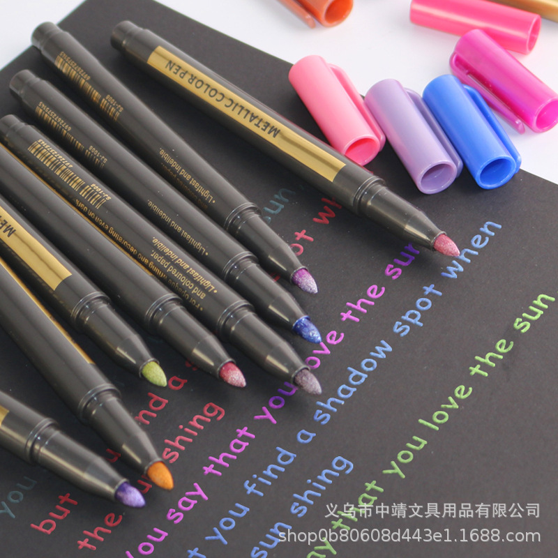 Color metal color marker pen water-based pen paint high-light pen DIY graffiti painting album pen 10 colors optional