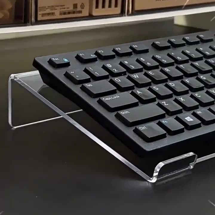Amazon's Popular Transparent Z-Shaped Acrylic Height-Increasing Desktop Tilt Keyboard Electronic Product Anti-Slip Display Stand Wholesale