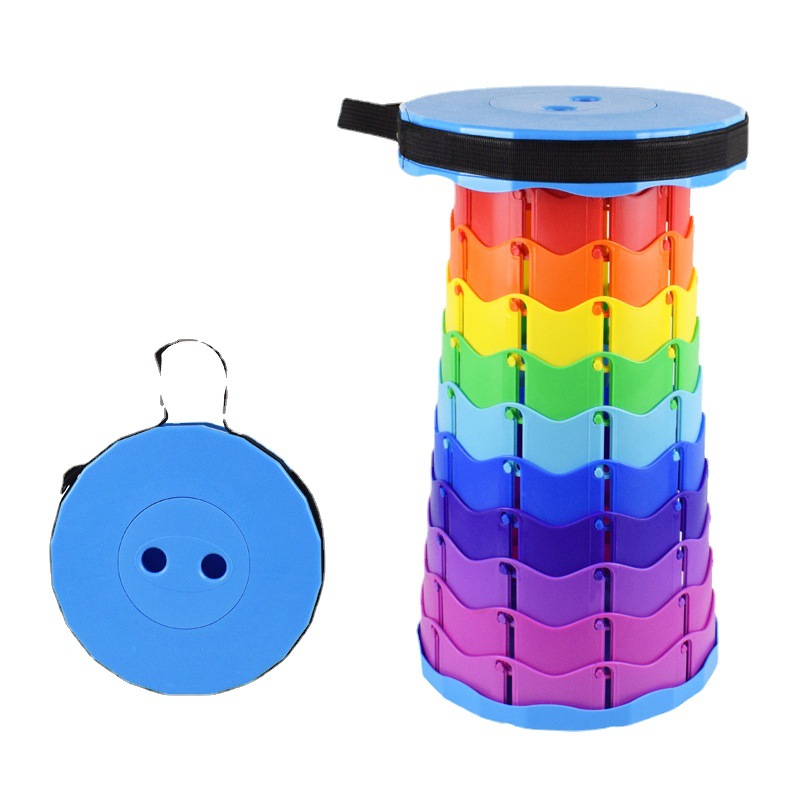 Wholesale Outdoor Travel Telescopic Stool Home Courtyard Folding Seat Portable Telescopic Shoe Changing Stool Fishing Stool