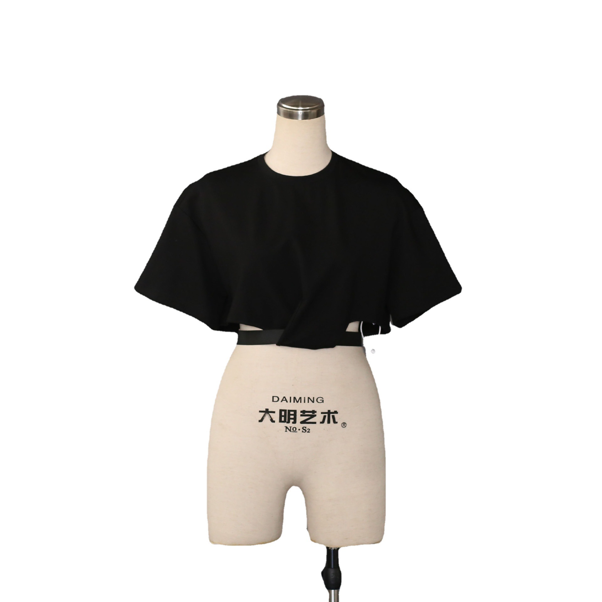 Find a Factory to Customize Small Batches of Personalized Twist Straps, Pure Cotton Silhouette Short-Sleeved Tops, Epidemic-Free and Accurate Delivery Times