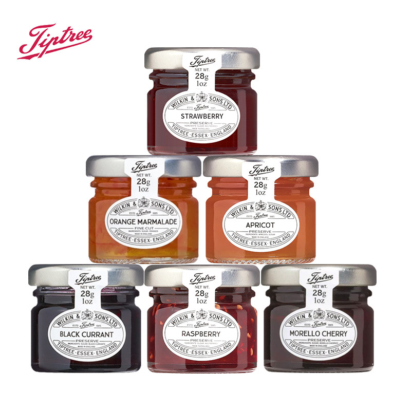 Джем Tiptree из Великобритании в маленькой упаковке для завтрака