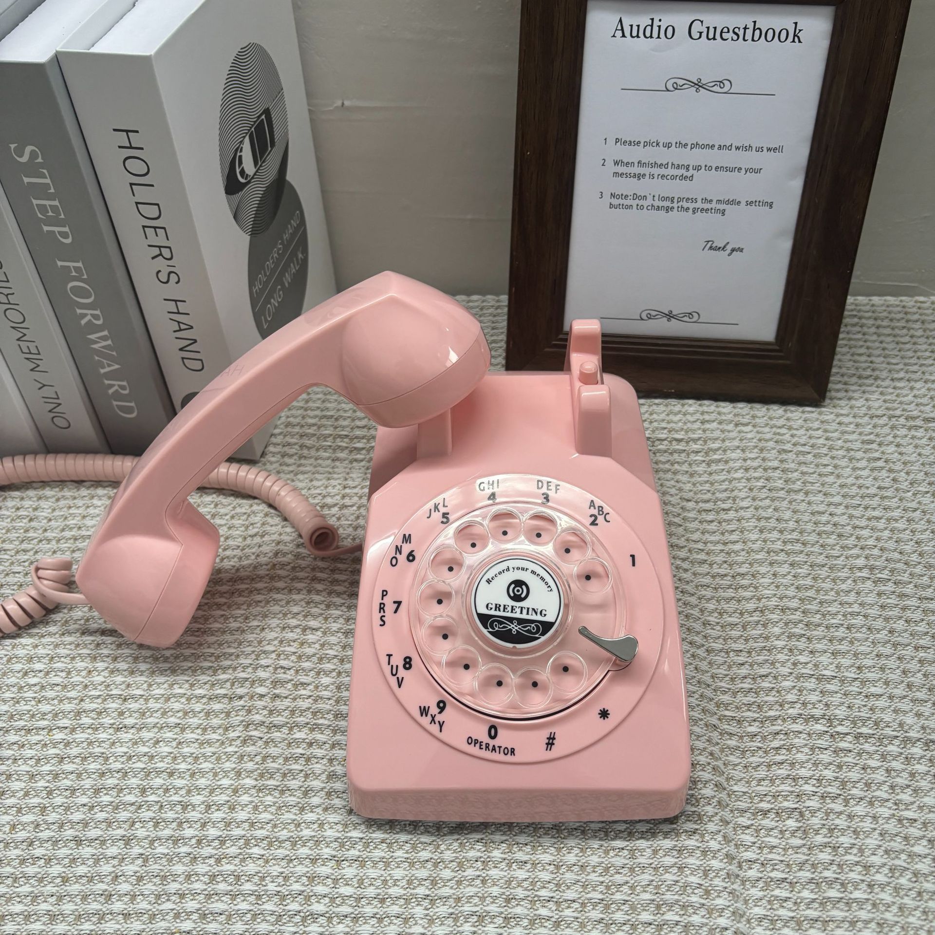 Audio guestbook recording retro phone message rotary phone office hotel wedding party cross-border wholesale