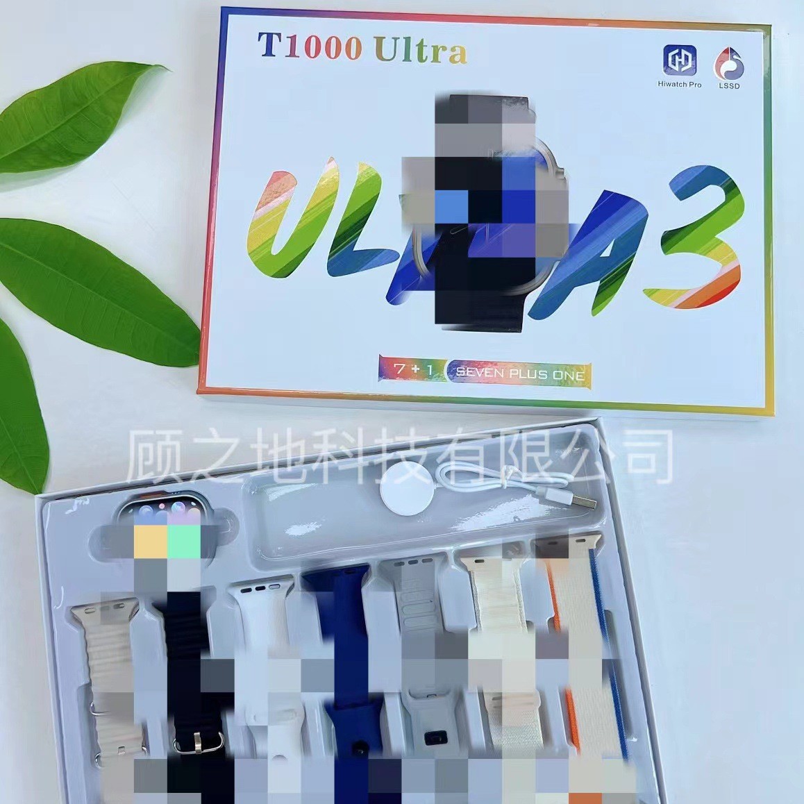 Popular T1000Ultra3 Smart Watch with Bluetooth Calling, 7+1 Strap Set, Multifunctional Sports Mode, Export