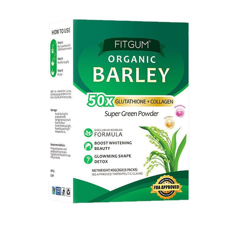 Cross-Border Foreign Trade Southeast Asia Barley Seedling Powder Barley Grass Powder Fitgum Pure Barley Flour Green Juice
