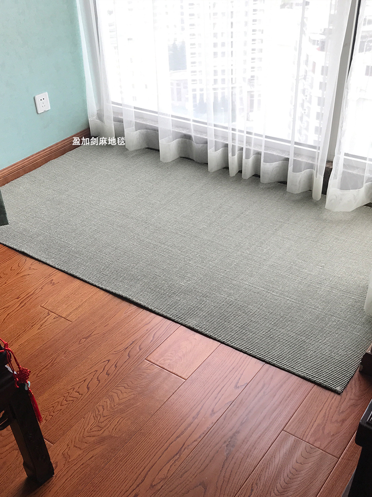 Dark Brown Natural Sisal Carpet Japanese-Style Entrance Door Bay Window Jute Woven Cotton and Linen Straw Woven Linen Floor Mat