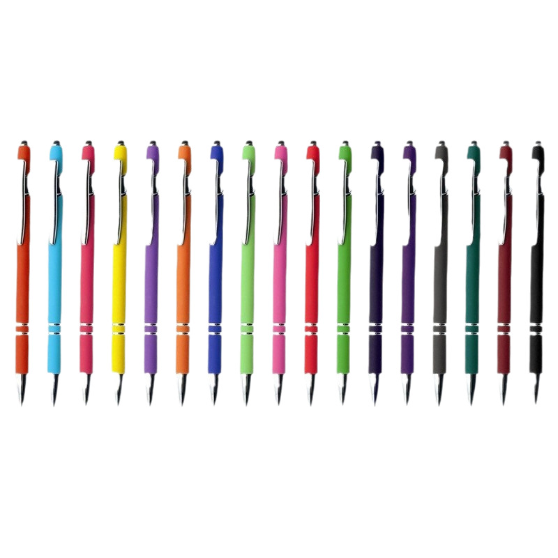 Metal Press Pen Aluminum Rod Pen Maggi Pen Capacitive Touch Ballpoint Pen Handwriting Touch Screen Pen Printing Log O Gift