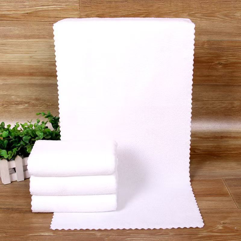 Manufacturer Wholesale Lace White Towel Hotel Bath Towel Does Not Shed Lint and Does Not Fade