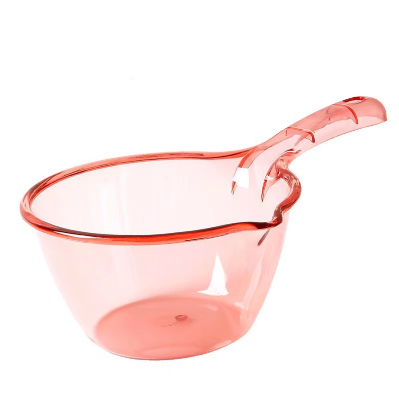 Manufacturer's Transparent Plastic Water Scoop, Drop-Resistant, Thickened and Deepened, Long-Handled Water Scoop for Bathing, Kitchen, Large Water Scoop Wholesale