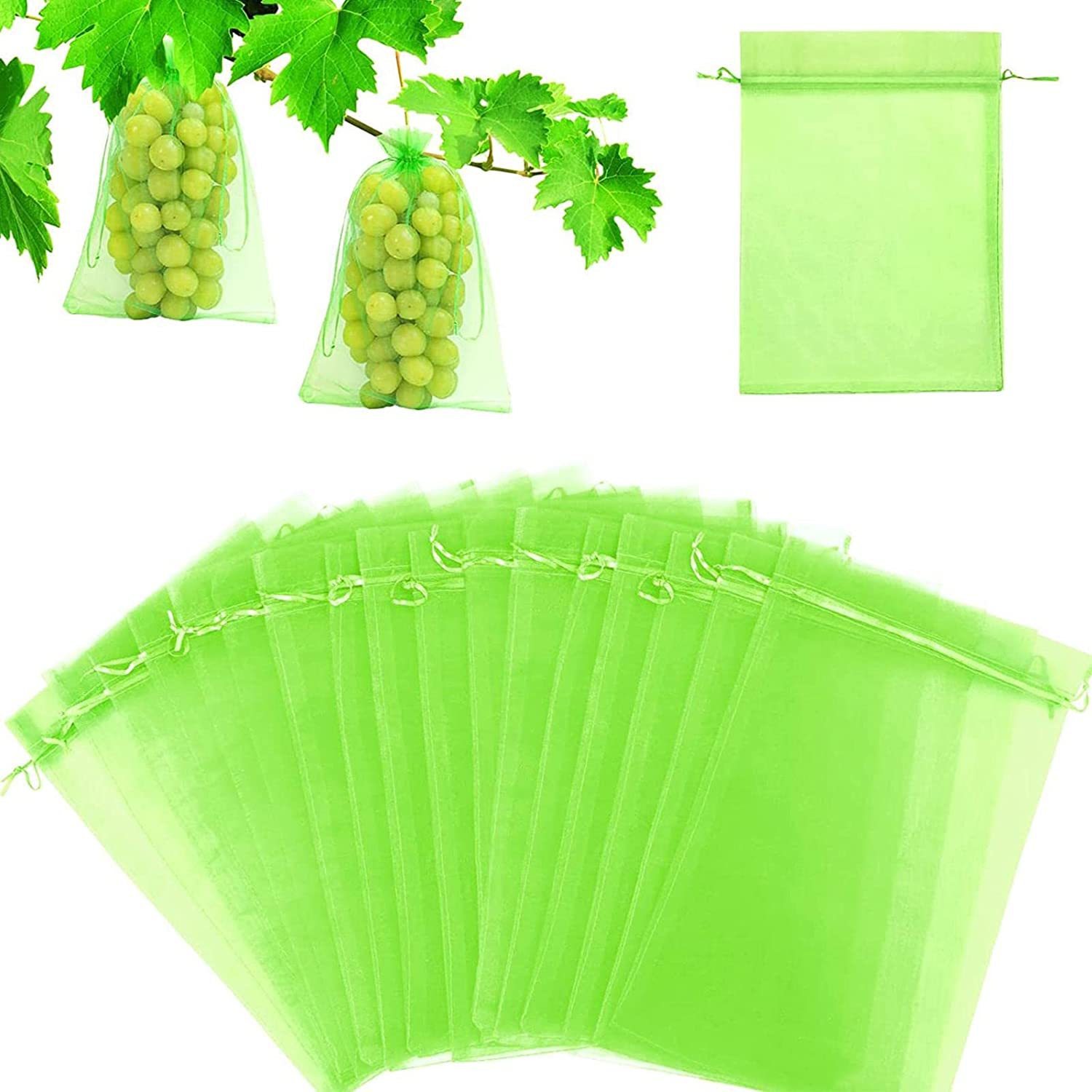 Cross-border Mesh Bag Fruit Insect-proof Bag Bird-proof Bag Gauze Mesh Bag Reusable Tomato Eggplant Grape Apple