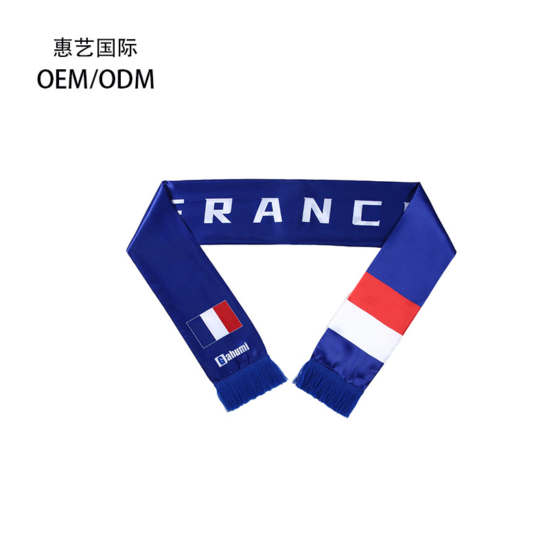 Футбольный шарф Чемпионата мира, благородный короткий мягкий шарф, рекламный подарок, фанатский шарф, полиэстер, печать, универсальный шарф