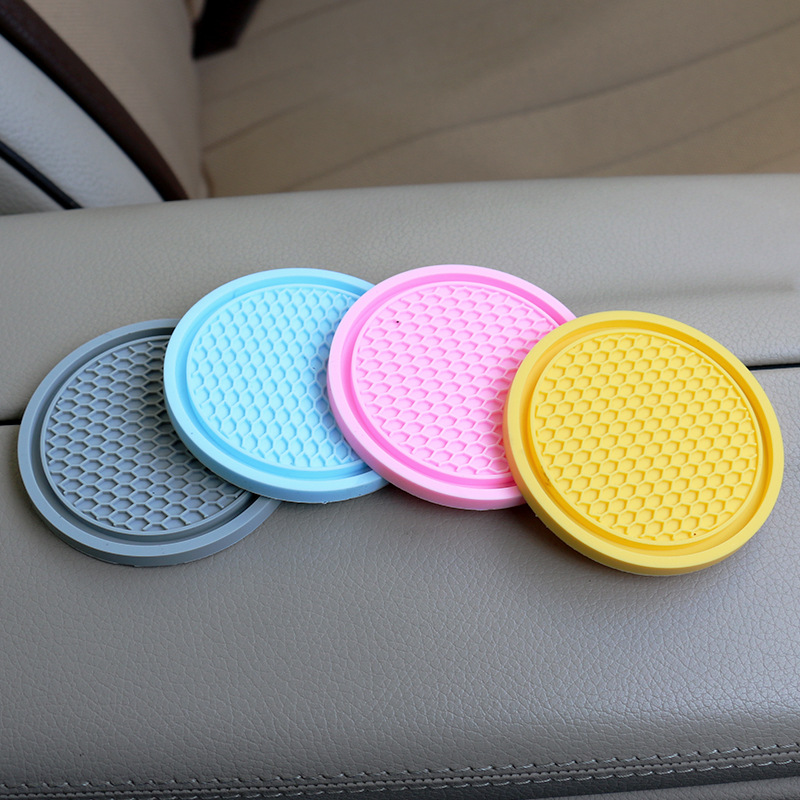 Car Cup Mat Creative Cute Storage Mat Car Car Heat Insulation Mat Interior Cartoon Decoration Supplies