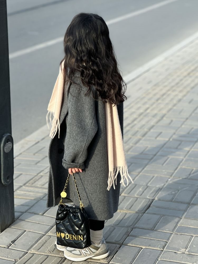 Children's Double-Sided Cashmere Outwear 2025 New Winter Woolen Outwear for Middle-Aged and Older Boys and Girls Spring, Autumn and Winter Clothing