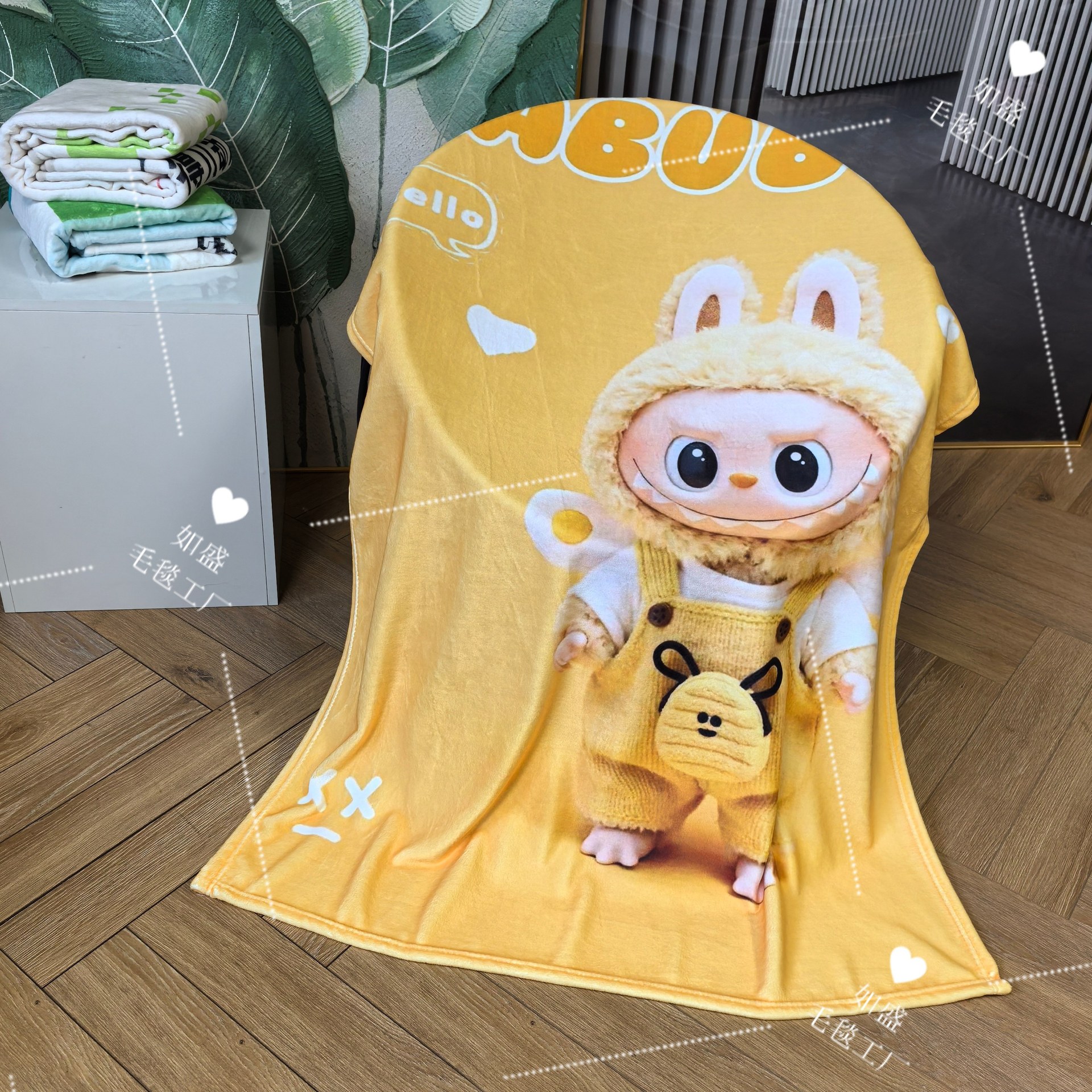 Customized Digital Printed Flannel Blanket Sublimation Milk Velvet Blanket Super Soft Velvet Nap Blanket Foreign Trade Cross-Border Gift