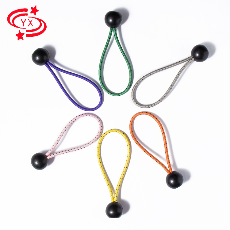 Elastic round rope with ball camping tent elastic storage rope trampoline fixed ball rope elastic bungee rope can be customized