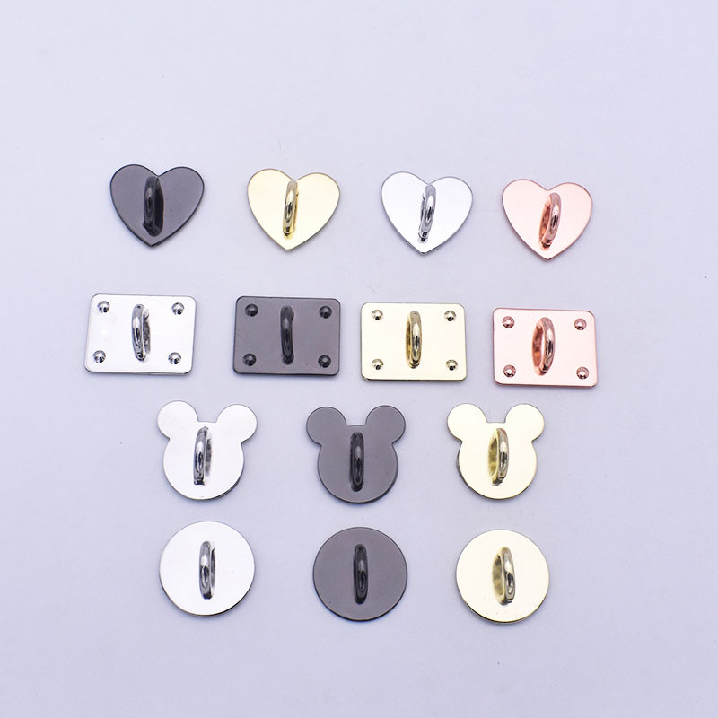 Korean style tassel pendant base metal diy mobile phone case accessories round love square pendant hook