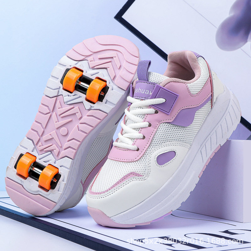 Новые четырехколесные обуви Heelys для мальчиков и девочек, съемные трансформируемые обуви, роликовые коньки с колесами, дропшиппинг