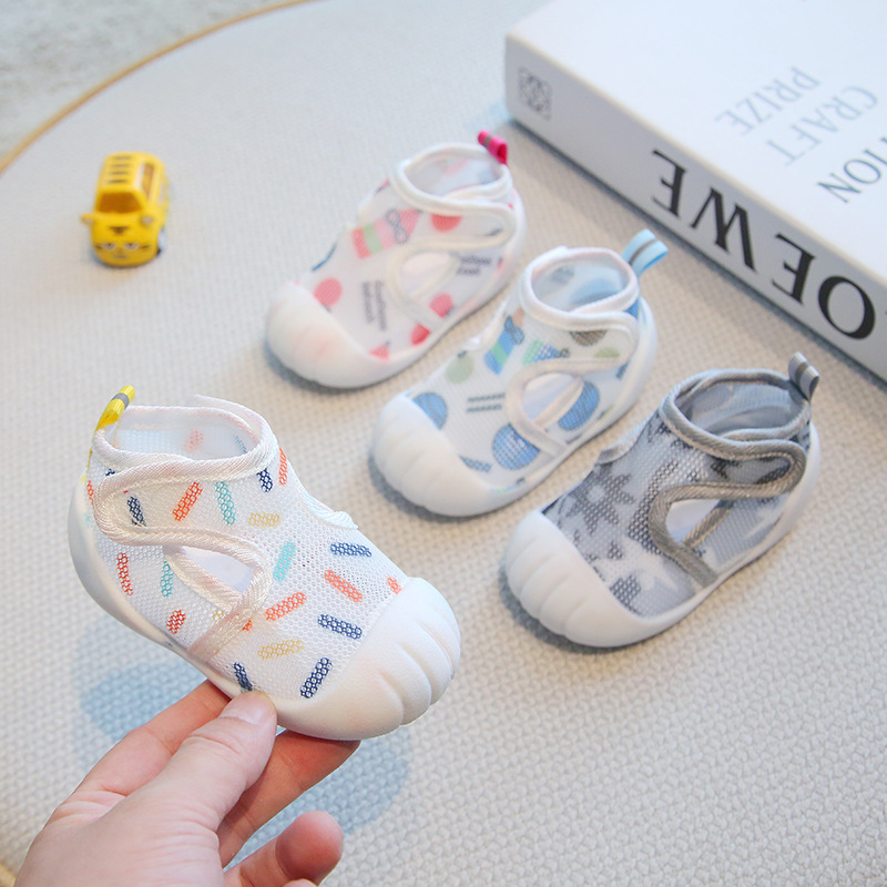 Sandals Baby Shoes Summer Outdoor Soft-Soled Non-Slip Sandals Velcro Thin Breathable Mesh Shoes Baby Toddler Shoes