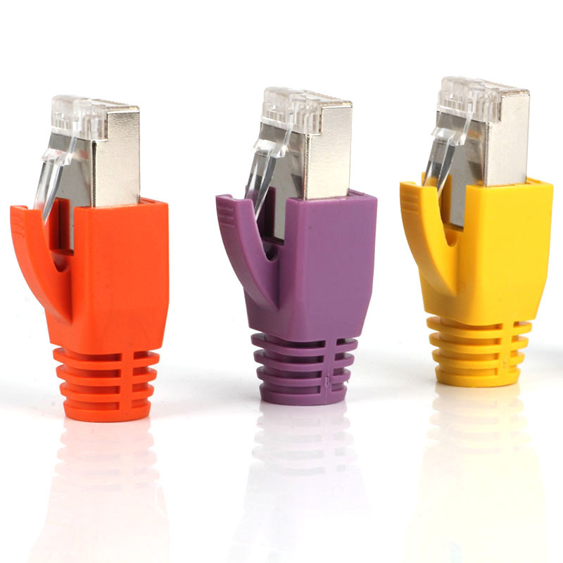 Network cable Crystal Head sheath color seven categories eight categories 7 rj45 network Crystal Head protective sleeve 7.0mm8.5MM