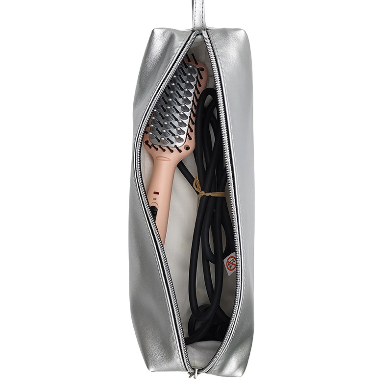 Pu Curling Iron Storage Makeup Bag Travel Portable Storage Bag Toiletry Bag Hand-Held Custom Exclusive Zipper