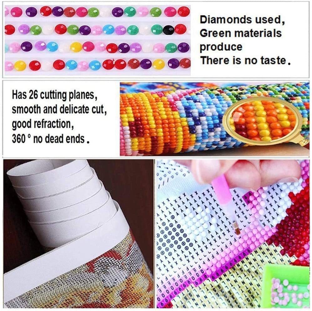 Foreign trade 5D diamond painting manufacturers wholesale full diamond round diamond square diamond DIY diamond embroidery decorative painting ornaments living room scenery