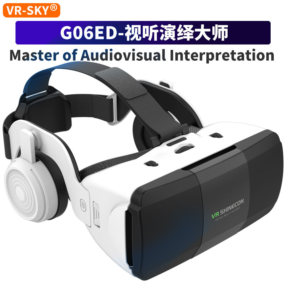 Cross-Border Exclusive New Vr Glasses Game Console 3D Glasses for Mobile Phones, Glasses-Type Adult Virtual Reality