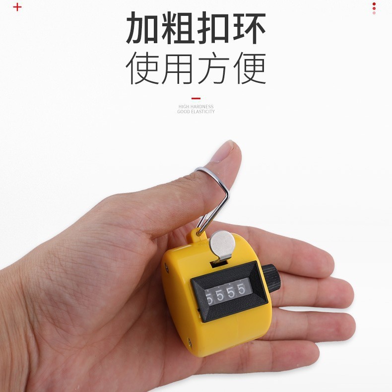 Factory Direct Sales Four-Digit Metal Counter, People Flow Hand Press Counter, Mechanical Counter