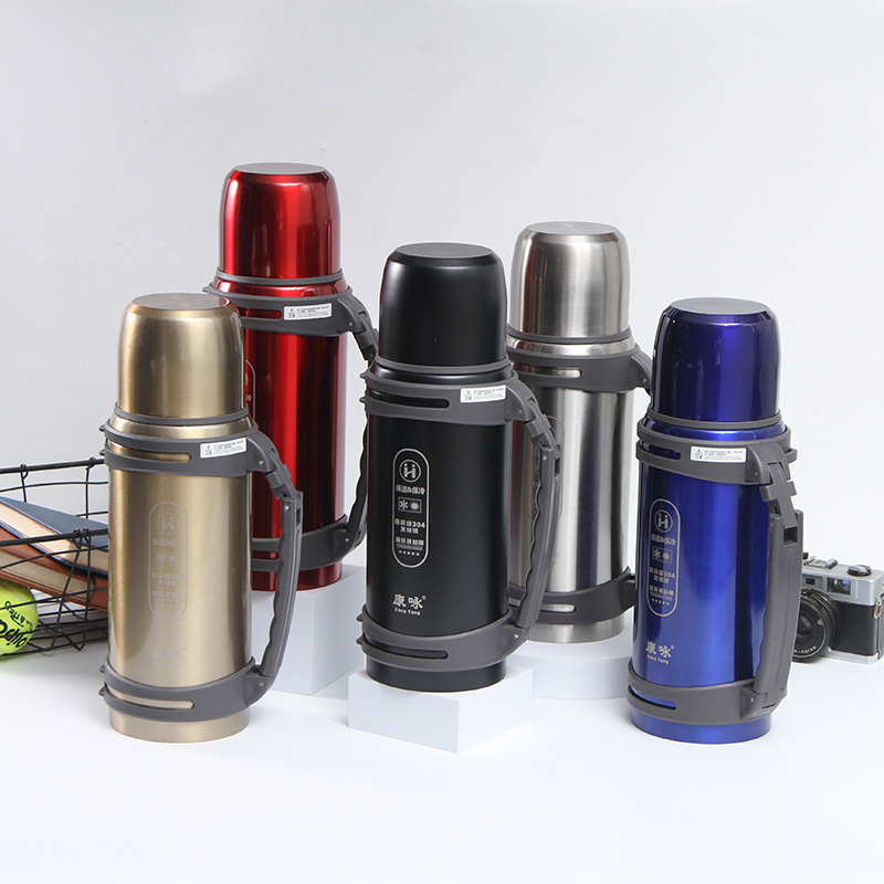 304 Stainless Steel Simple Travel Pot Outdoor Travel Pot Portable Gift Cup Large Capacity Vacuum Thermos Wholesale