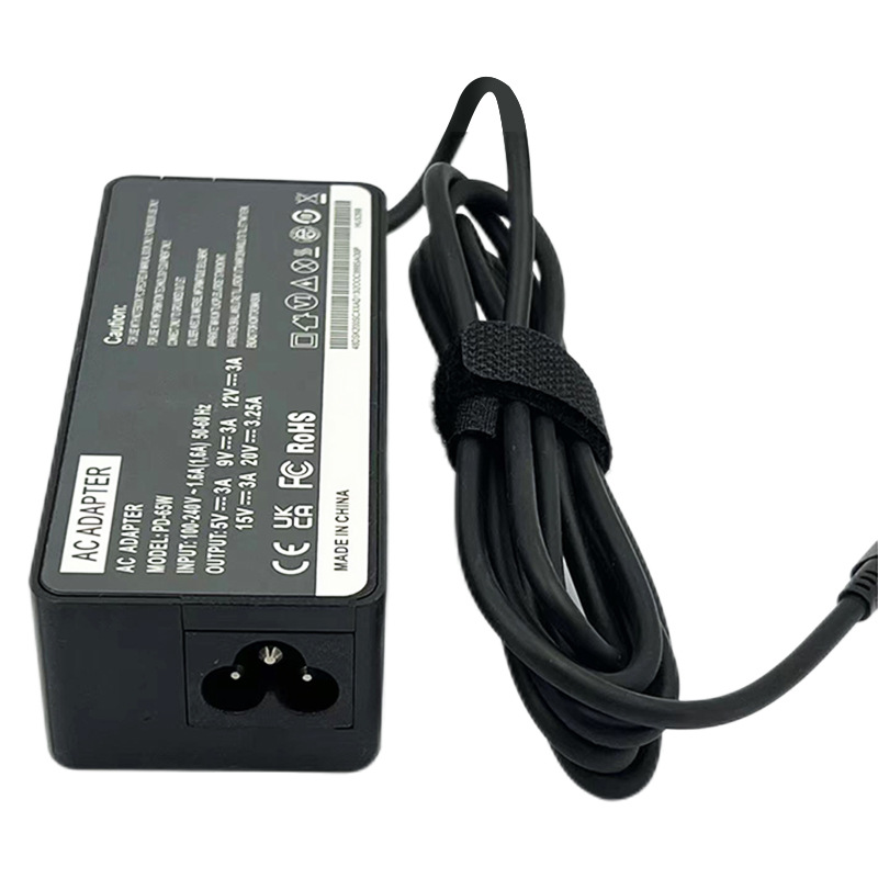 Multi-Purpose Notebook Power Adapter Suitable for Lenovo Power Charger Type-C Interface 65W Fast Charging
