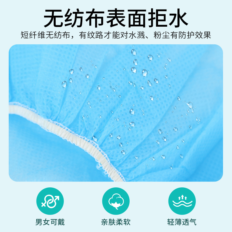 Disposable Hat Head Cover Non-woven Kitchen Cap Breathable Mesh Cap Dustproof Work Cap Food Factory Strip Cap Wholesale