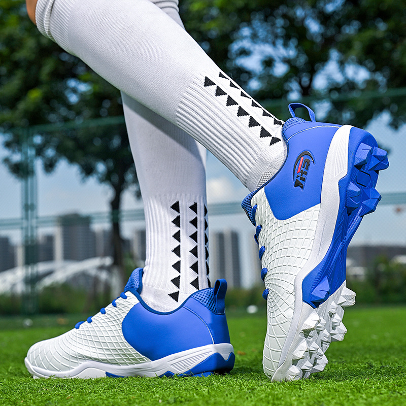 Cross-Border Large Size Baseball Shoes for Men and Women New Casual Sports Men's Shoes Lace-Up Non-Slip Wear-Resistant Outdoor Softball Shoes