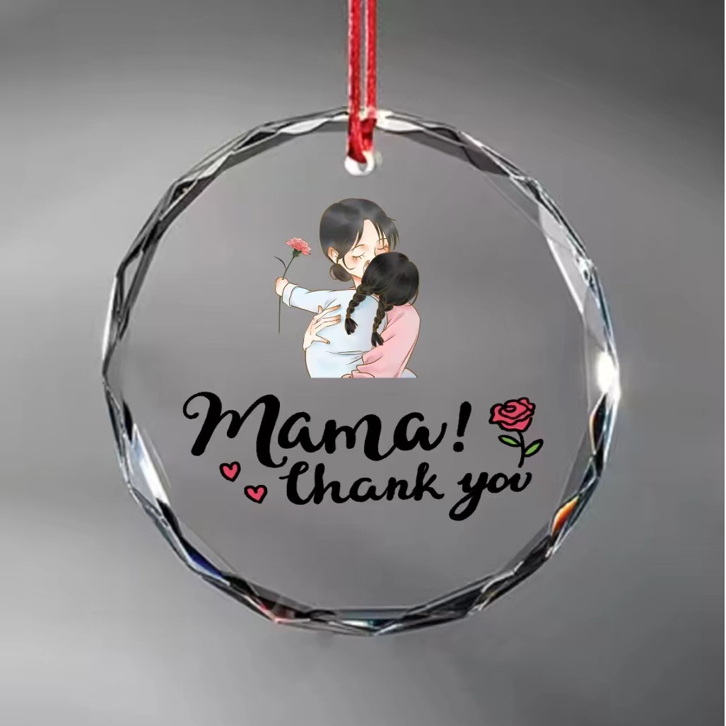 Crystal Glass Christmas Pendant Transparent Crystal Glass Pendant Creative Christmas Gift Holiday Ornament Manufacturer