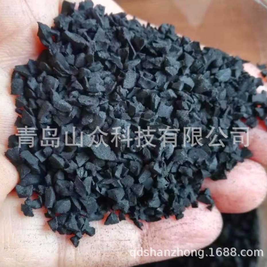 Shandong Direct Supply of Black Rubber Particles 2-4mm Rubber Particles Tire Fragments for Artificial Grass Filling of Football Fields and Playgrounds