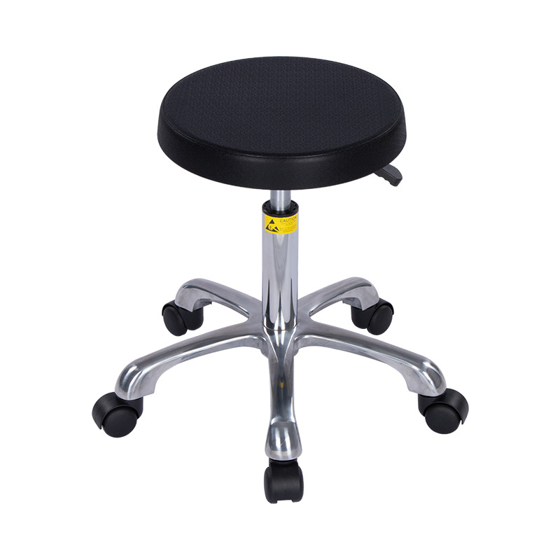 Xiaobaiyang Pu Foam Electric Stool Workshop Laboratory Work Chair Swivel Lift Round Stool Anti-Static Seat Silent