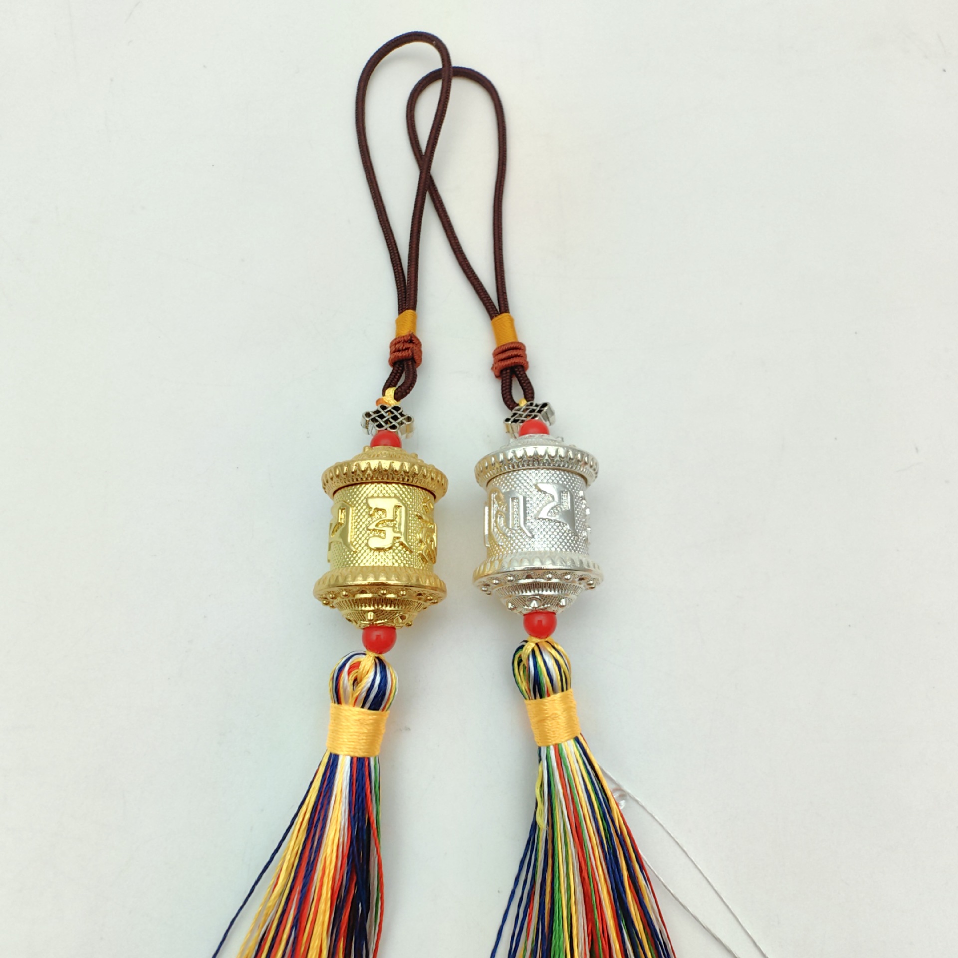 Six-Character Mantra Prayer Wheel Car Pendant Car Interior Rearview Mirror Creative Car Decoration Internet Celebrity Hanging Ornaments