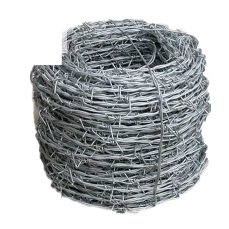 Double-stranded steel wire barbed rope hot-dip galvanized barbed rope with barbed wire stainless steel barbed rope Orchard prison anti-theft anti-climbing barbed rope