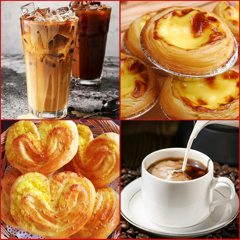 Black and white light milk 400g Hong Kong style stockings milk tea egg tart milk tea shop special condensed milk light cream baking raw materials