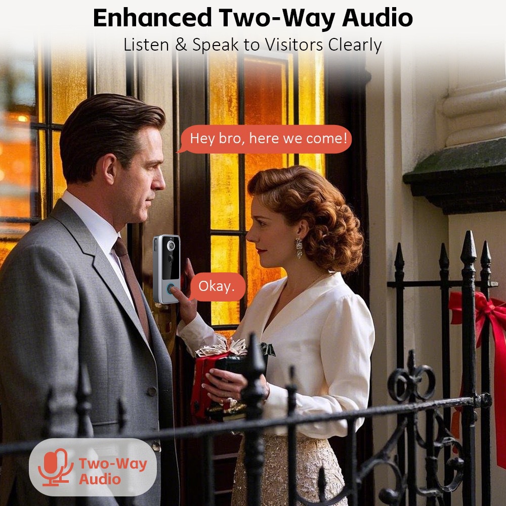 Factory Ready Graffiti Wireless Intercom Video Doorbell High-Definition Full-Color Night Vision Intelligent Remote Monitoring Electronic Doorbell