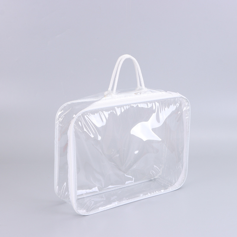Quilt packaging bag pvc transparent steel wire bag silk quilt air conditioning quilt packaging bag blanket storage steel wire bag customization