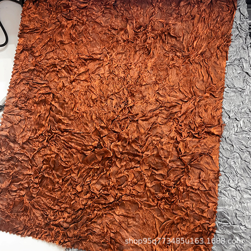 Metal pleated fabric decoration water ripple irregular wrinkled webbing fabric diy handmade skirt custom