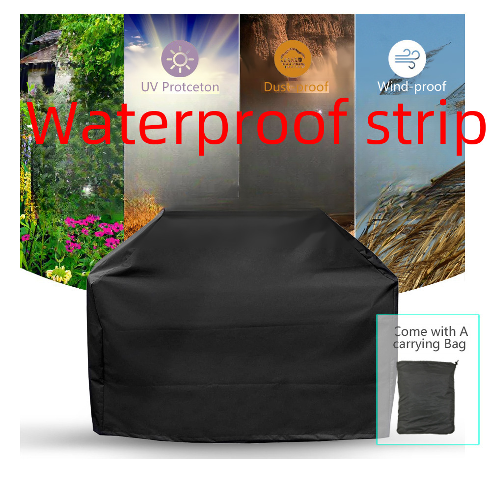 Cross-Border Exclusive Supply of Amazon's Popular Barbecue Grill Cover, Dustproof, Rainproof, Sunproof, 210D Silver-Coated Oxford Cloth, Direct Supply from the Manufacturer