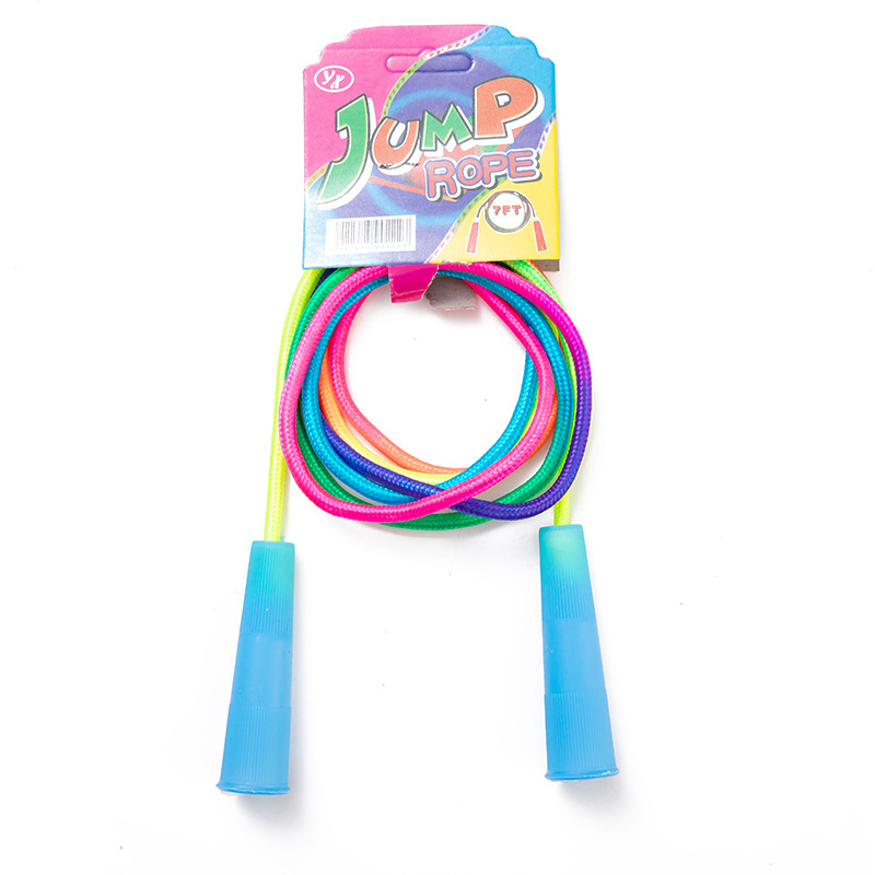 Factory Direct Sales Plastic Handle Skipping Rope Sports Fitness Equipment Orange Children's Rope Bearing Adult Skipping Rope