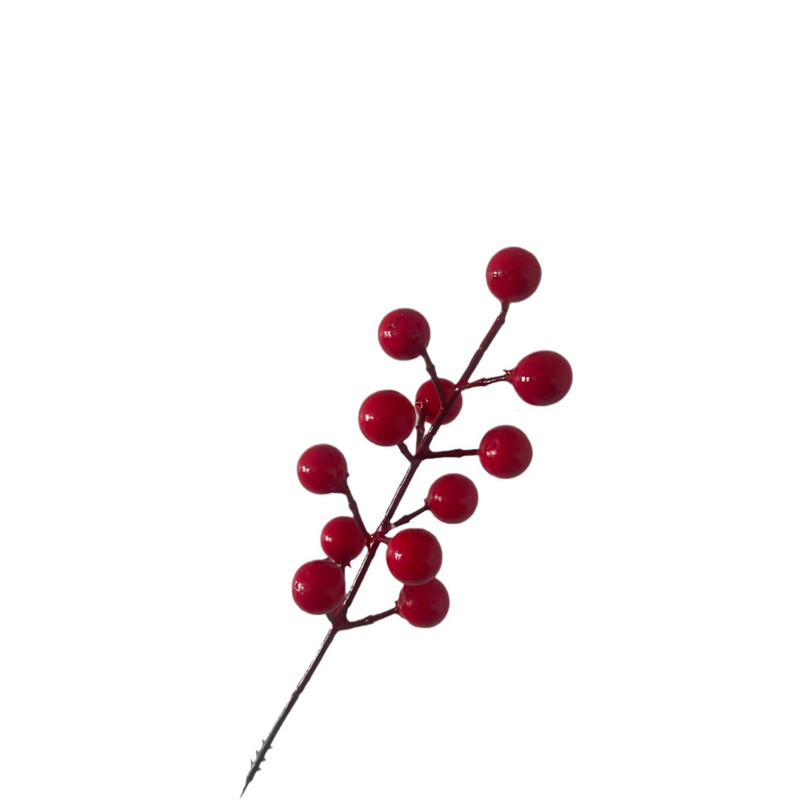 Factory wholesale New Year artificial flower fan leaf red berry festive supplies Fu barrel material diy flower arrangement New Year fake flowers