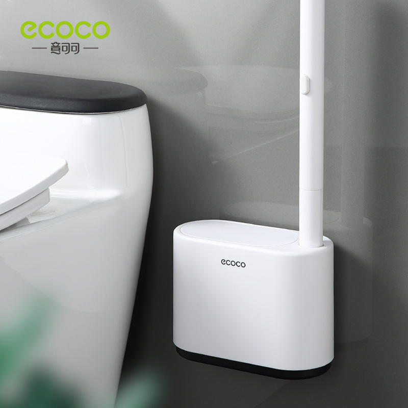 Household Toilet Brush Sponge Replacement Head Set with Base Wall-Mounted Disposable Toilet Brush