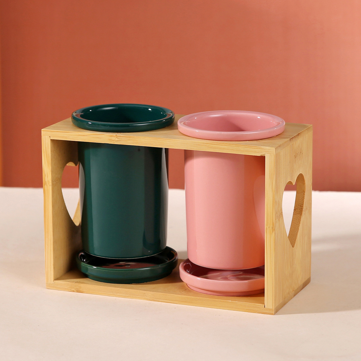 Kitchen supplies chopsticks tube pure white double tube draining chopsticks cage household tableware chopsticks holder can be printed logo