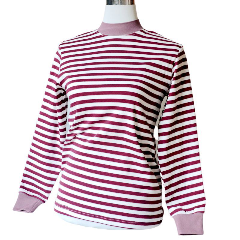 Free Shipping Women's Cotton Semi-high Collar Cotton Sweater Top for Middle-aged and Elderly Plus Large Size Cotton Underwear Single Autumn Clothes