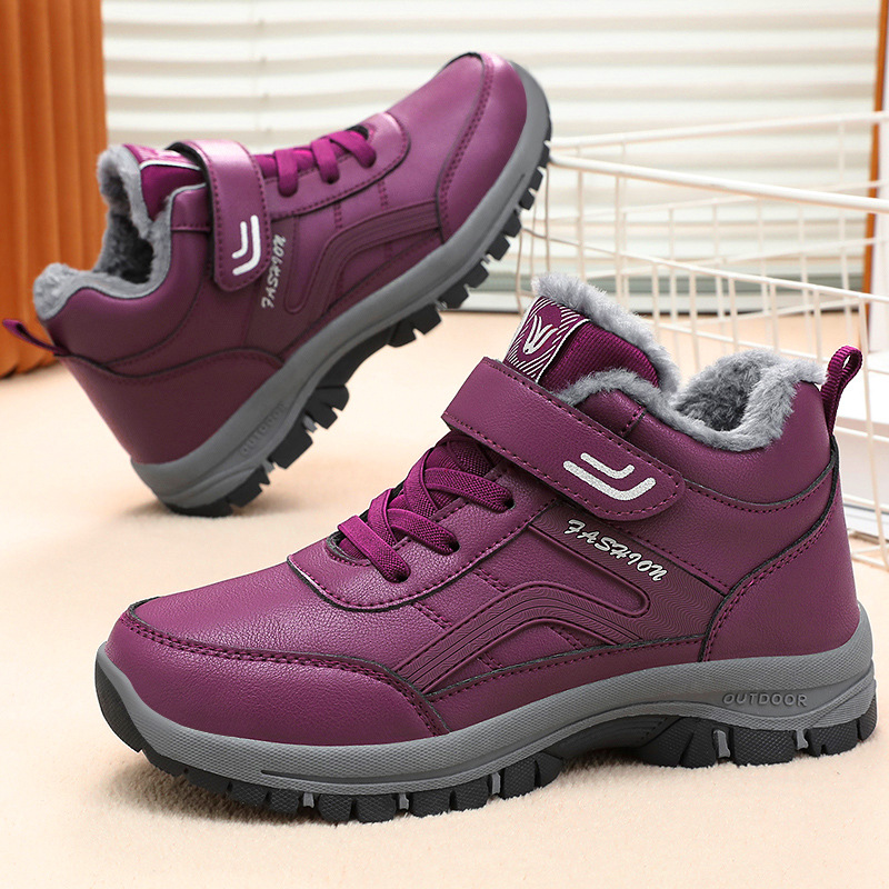 Women's Winter New Cotton Shoes Wholesale Fleece-Lined Thickened Hiking Snow Boots Cross-Border Women's Shoes Low-Top Women's Boots Dropshipping