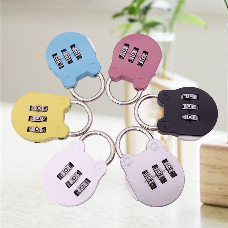 Заводская поставка мультяшного мини-замка с цифровым паролем для сумки