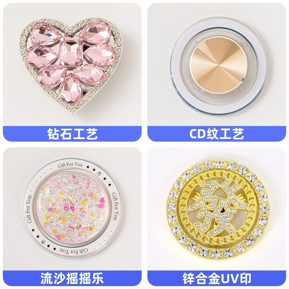 Magnetic Phone Airbag Holder Custom-Made Special-Shaped Acrylic Color Printed Logo Epoxy N52 Strong Magnetic Holder