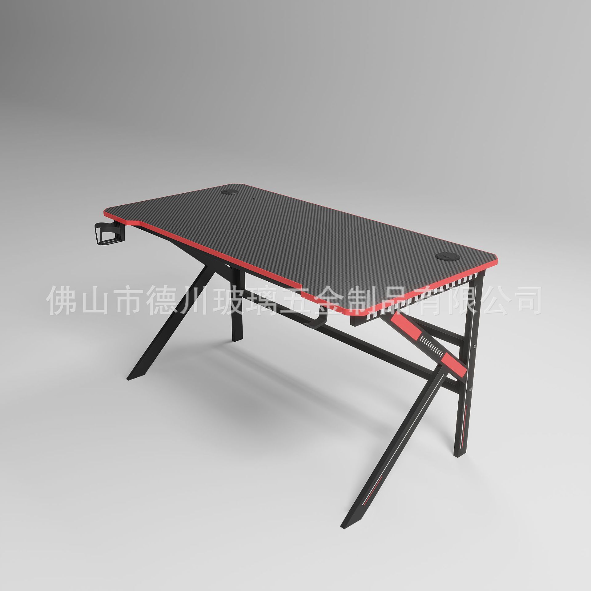Factory carbon fiber electric competition table cross-border RGB atmosphere light home gaming desk office foreign trade computer