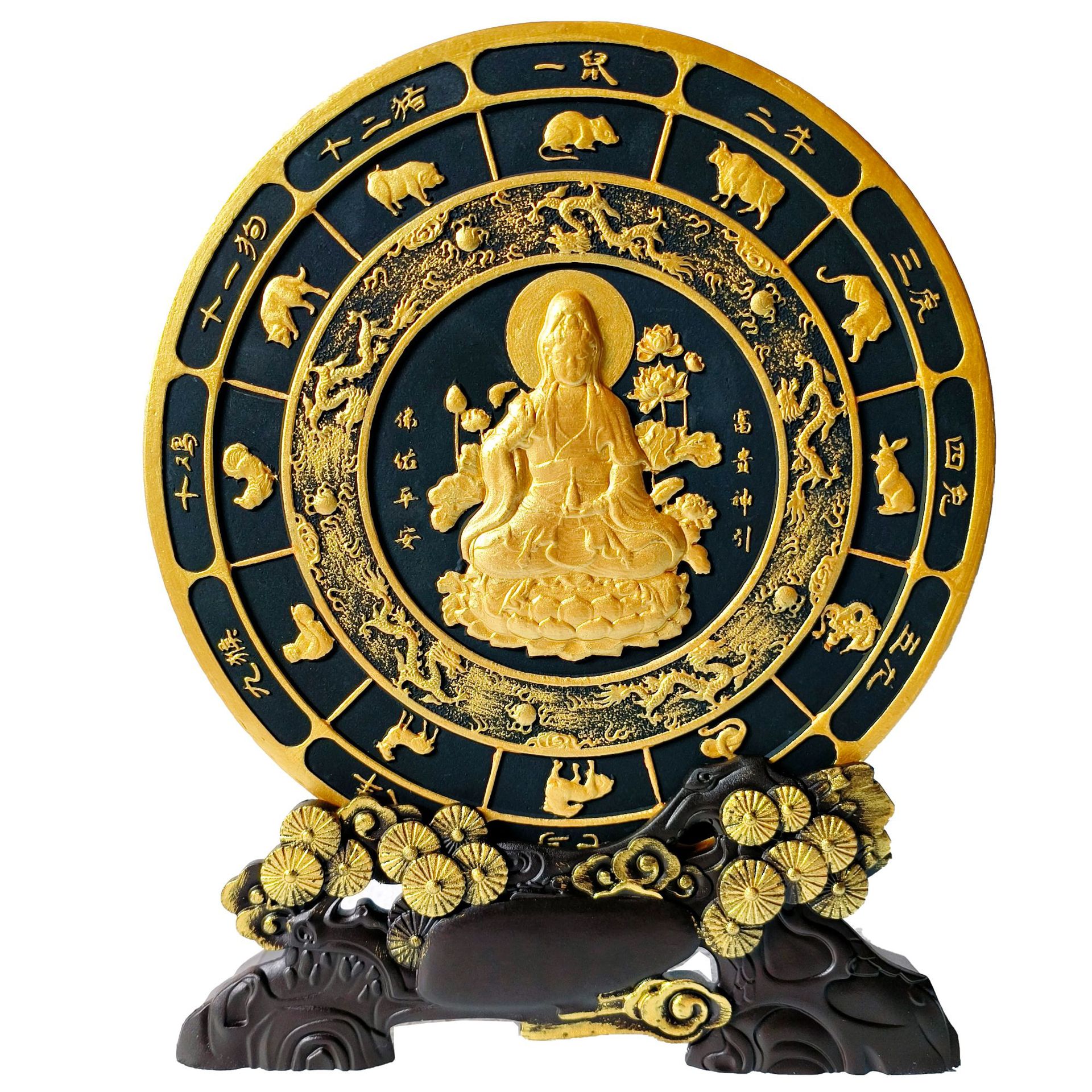 Golden Tiger Lucky Ornaments Printed logo Wholesale Activated Carbon Crafts Business Office Opening Gift Carbon Carving Factory